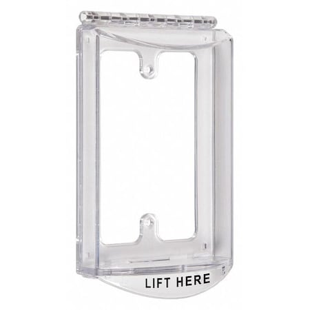 Protective Cover, Polycarbonate, Flush Mount, 3 1/4 in W x 4 1/2 in H x 1 1/8 in D, Clear