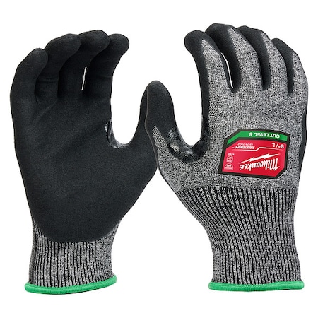 Cut Protection Dipped Gloves, Cut Level A6 ,Dipped ,Nitrile ,Rough ,Large 1 PR