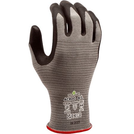 Knit Gloves, Cut Level A4 ,Microporous Nitrile ,Embossed ,S 1 PR