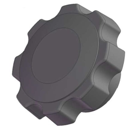 Fluted Knob, 5/16-18 Thread Size, 1.25"L, Blind Tap, Steel
