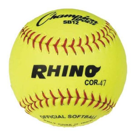Softball,Size 12,Syntex Lea Cover,PK12