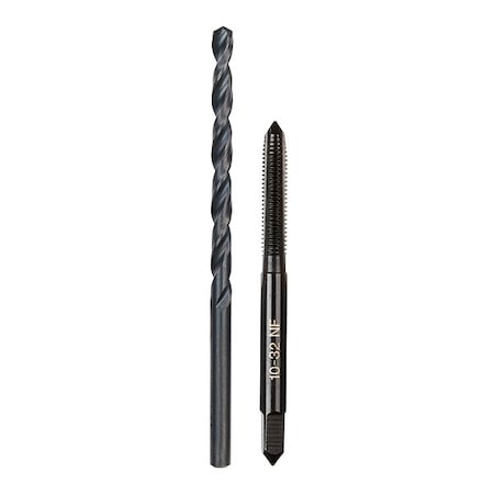 10-32 NF Straight Flute Plug Tap & No. 21 Drill Bit