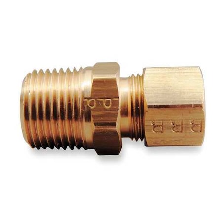 1/2" Compression x MNPT Brass Connector 10PK