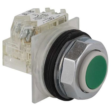 Push Button Operator, 30 mm, 1NO, Green