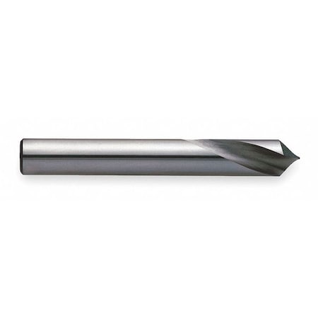 Spotting Drill Bit, 1/2 in Size, 90  Degrees Point Angle, Cobalt Steel, Bright Finish