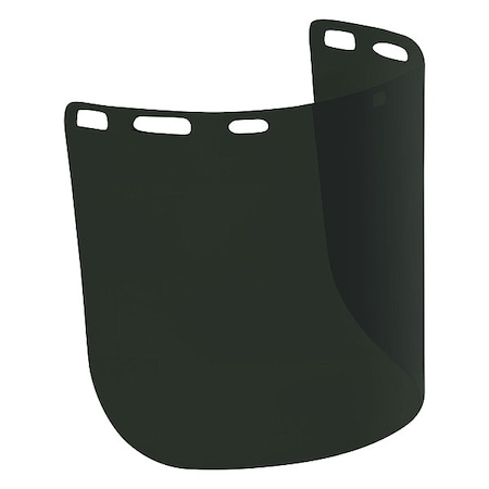 Face Shield Visor, Green Visor, 8 in Height