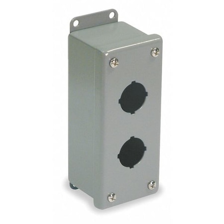 Pushbutton Enclosure,30mm,2 Holes,Steel