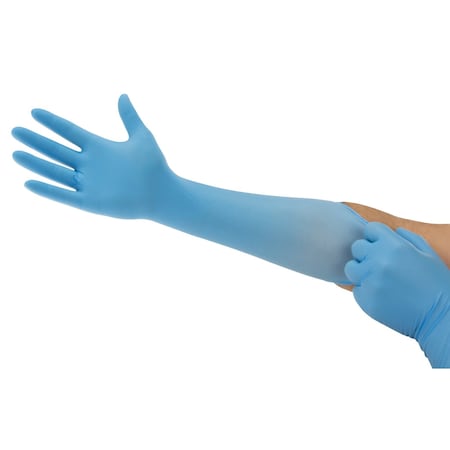 Microflex, Disposable Gloves, 5.1 mil Palm, Nitrile, Powder-Free, XL, 100 PK, Blue