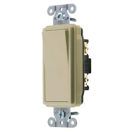 Wall Switch, 1-Pole, 120/277V, 15A, Ivory