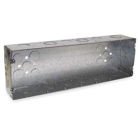 Electrical Box, 150 cu in, Gang Box Type, 6 Gangs, Galvanized Steel, Rectangular Shape