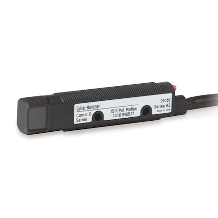 Polarized Retroreflective Photoelectric Sensor, Bare Wire, Right Angle, Cylindrical, Selectable Light On/Dark On, NPN