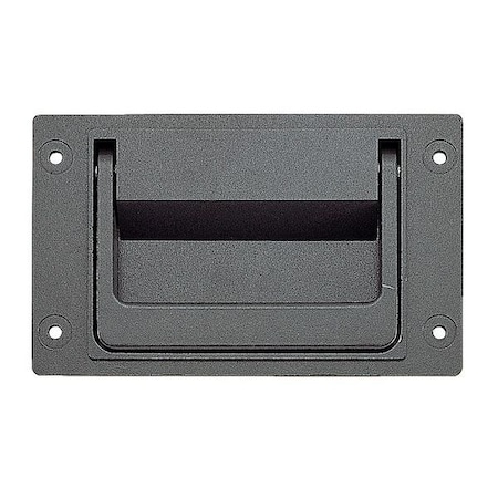 Rec. Fold Pull Handle, Zinc Plated, zinc plated, Unthr. Holes