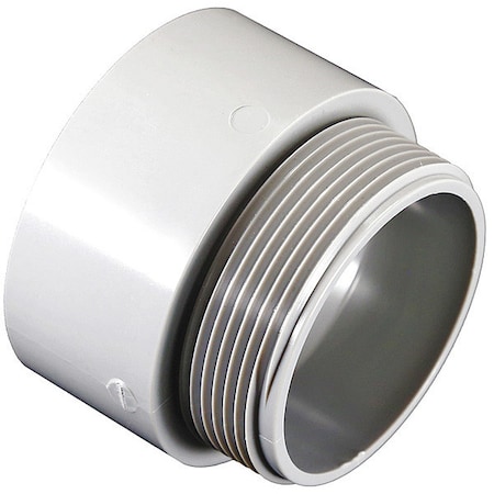 Conduit Fitting Adapter, 2-1/2 in, Threaded, PVC, PVC Coated