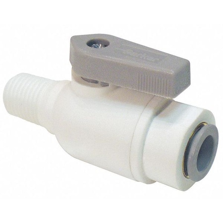 1/4" MNPT x Push Polypropylene Ball Valve Inline