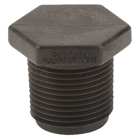 Plug, Polypropylene, 3/4", Schedule 80, 300 psi Max Pressure