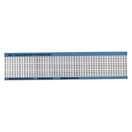 Wire Marker, Preprintd, Self-Adhesive, PK25, TMM-0-49-PK