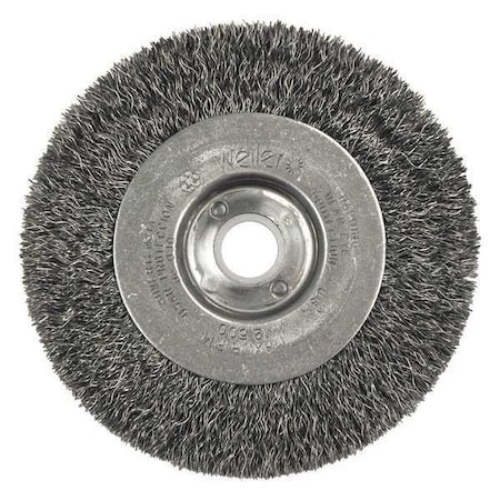4" Narrow Face Crimped Wire Wheel .0118" Steel 5/8"-1/2" Arbr Hole, PK2