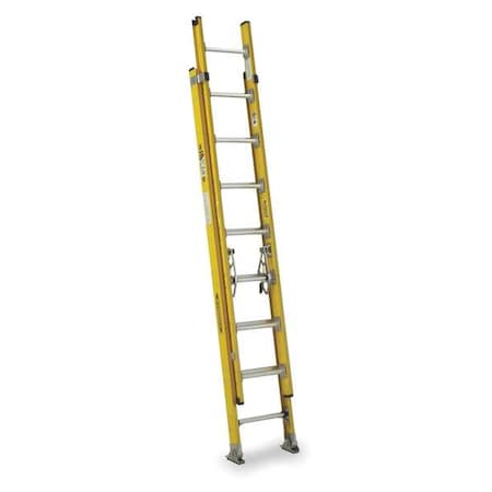 16 ft Fiberglass Extension Ladder, 375 lb Load Capacity