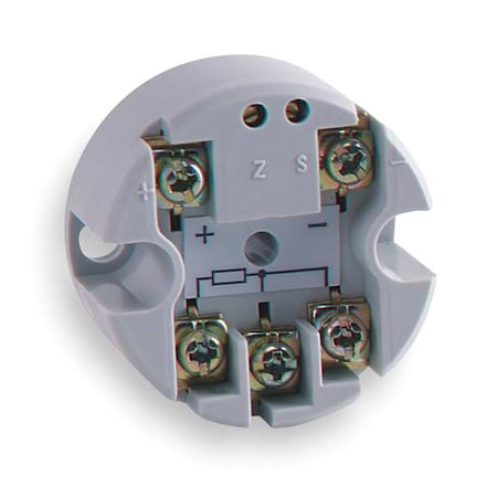 Temperature transmitter, Pt100 RTD input, range 32 to 392 Degrees F (0 to 200 Degrees C).