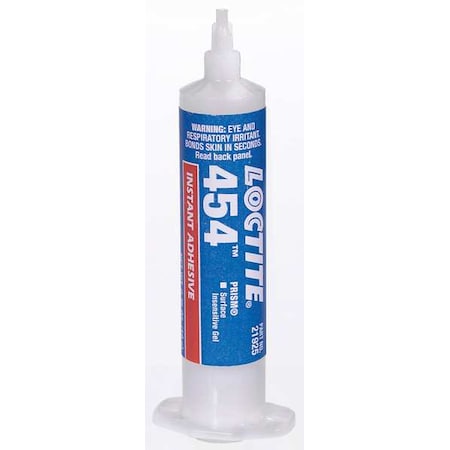 Instant Adhesive, 454 Series, Clear, 0.35 oz, Syringe
