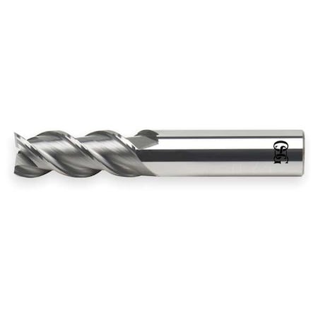 End Mill,Carbide,3/16,3 FL,SGL Sq End,CC
