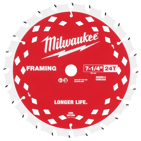 CircularSawBlade,Carbide,Dia:7.25"