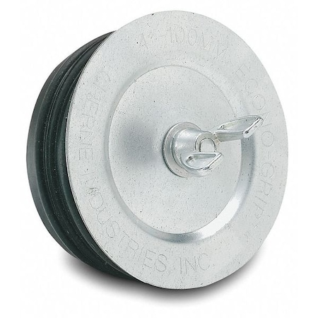 Econ-O-Grip End of Pipe Plug W/ Wing Nut Head, For 5 in Pipe, 3.55 in H, Natural Rubber Seal