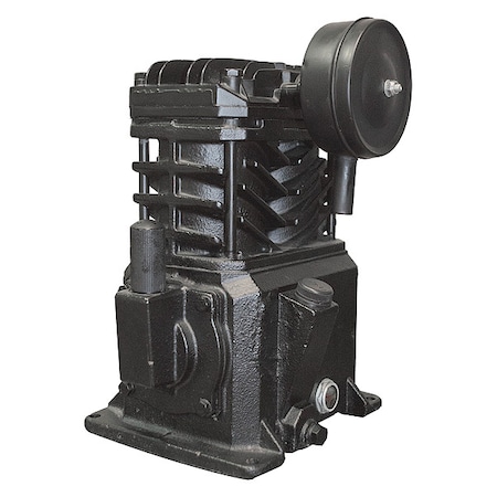 Air Compressor Pump, 2 hp, 3 hp, 1 Stage, 8.5 oz Oil Capacity, 2 Cylinder