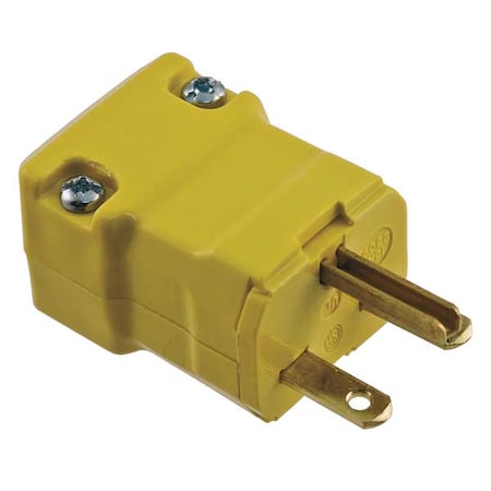 Straight Blade Plug, 6-15P, 15 A, 250V AC, 2 Pole, Screw Terminals, Grounded