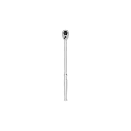 1/4 in Drive 90 Geared Teeth Pear Quick-Release Ratchet, Polished