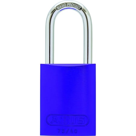 Lockout Padlock, Keyed Different, Aluminum, Purple, 1 3/4 in Shackle Height, 1 1/2 in Body Width