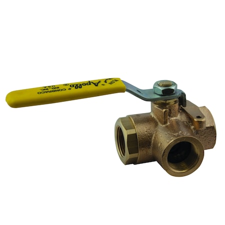 1" FNPT Bronze Ball Valve 3-Way