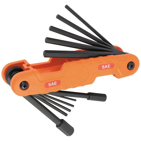 11 Piece SAE Fold-Up Hex Key Set, 70550