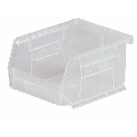 Hang & Stack Storage Bin, Plastic, Clear, 7 in H, 8 1/4 in W, 10 3/4 in L