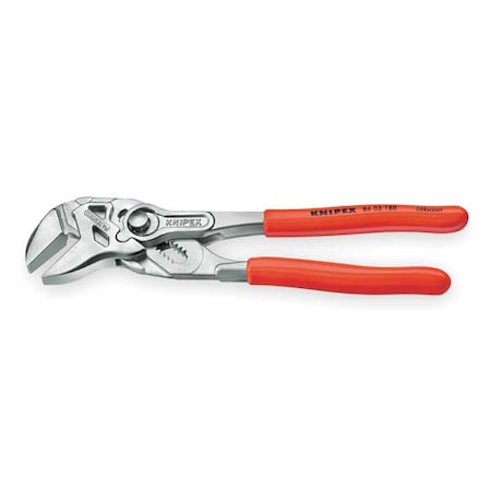7 1/4 in Knipex Cobra Straight Jaw Plier Wrench Smooth, Plastic Grip