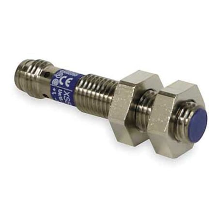 Cylindrical, Inductive Proximity Sensor, 8 mm Dia., Stainless Steel, M12, 3 Wires, Shielded