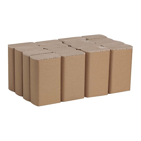 Pacific Blue Basic Multifold Paper Towels, 1 Ply, 250 Sheets, Brown, 16 PK