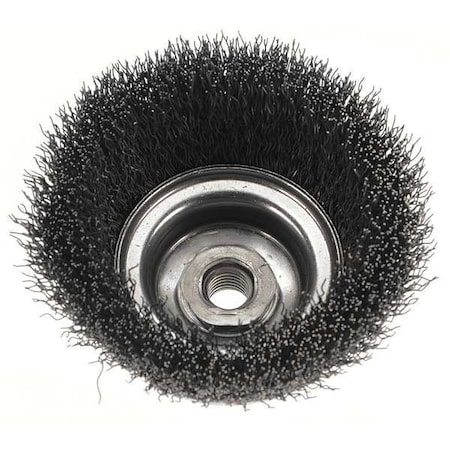 Crimped Wire Cup Wire Brush, 5", 0.020 "