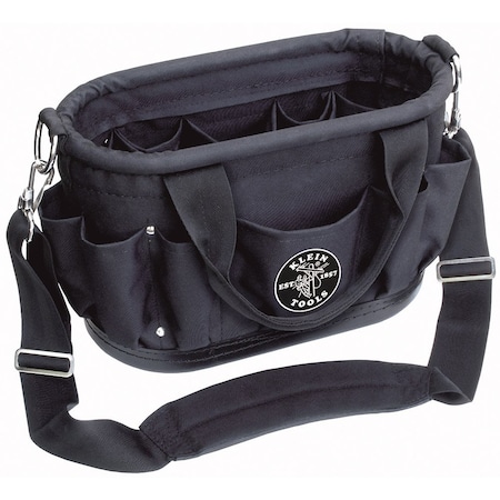 Tool Tote, Black, Polyester, 12 Pockets