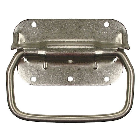 Folding Pull Handle, Steel, Natural, Unth. Through Holes