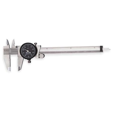 Dial Caliper w/Case,6 In,Black