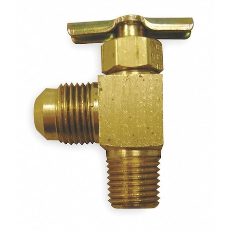 Needle Valve,Angled,Brass,1/4 x 5/16 In.