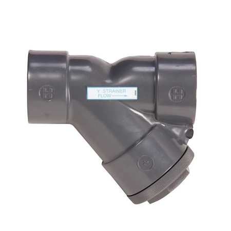 Y Strainer, 1/2" Pipe, Threaded, Clear PVC, 150 psi