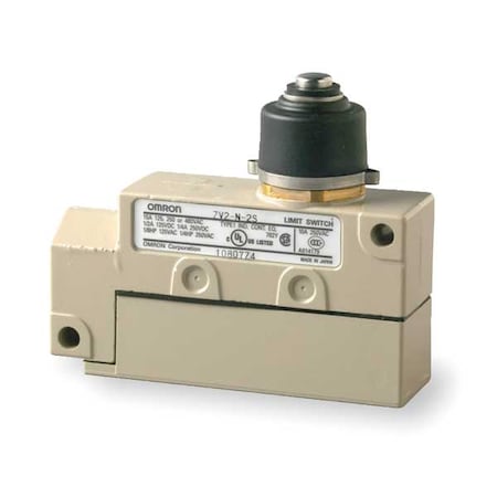 Limit Switch, Plunger, SPDT, 10A at 480V AC, Actuator Location: Top