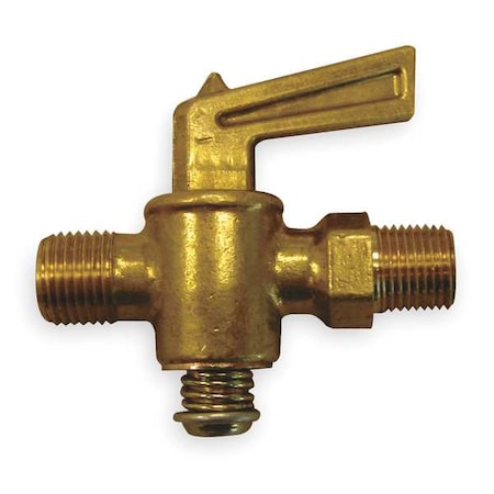 Ground Plug Valve,1/4 In,30 PSI,Brass
