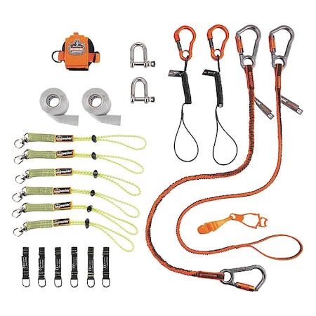 Tool Tethering Kit,Black/Green/Orange