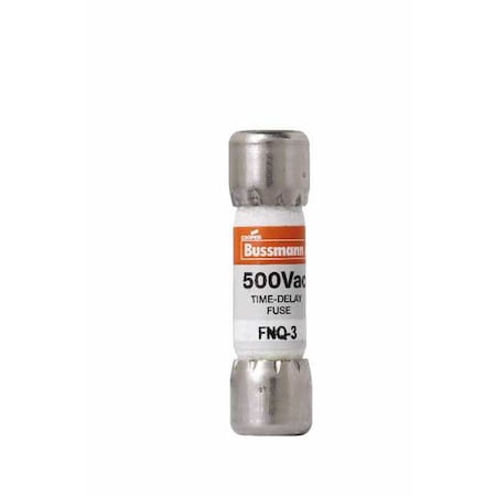 Midget Fuse, Time-Delay, 3A, 500V AC, Non-Indicating, 10kA at 500V AC