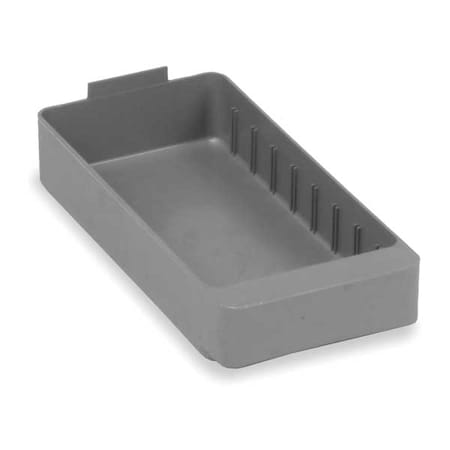 Drawer Storage Bin, High Impact Polystyrene, Gray, 2 1/8 in H, 5 9/16 in W, 11 5/8 in L