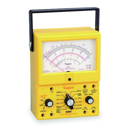 Analog Multimeter, 1,000 V, 20 megaohm