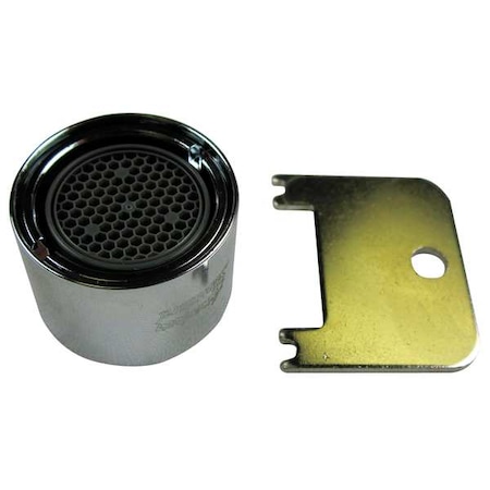 1 gpm Outlet, 55/64"-27 Thread Size, Polished Chrome, Metal
